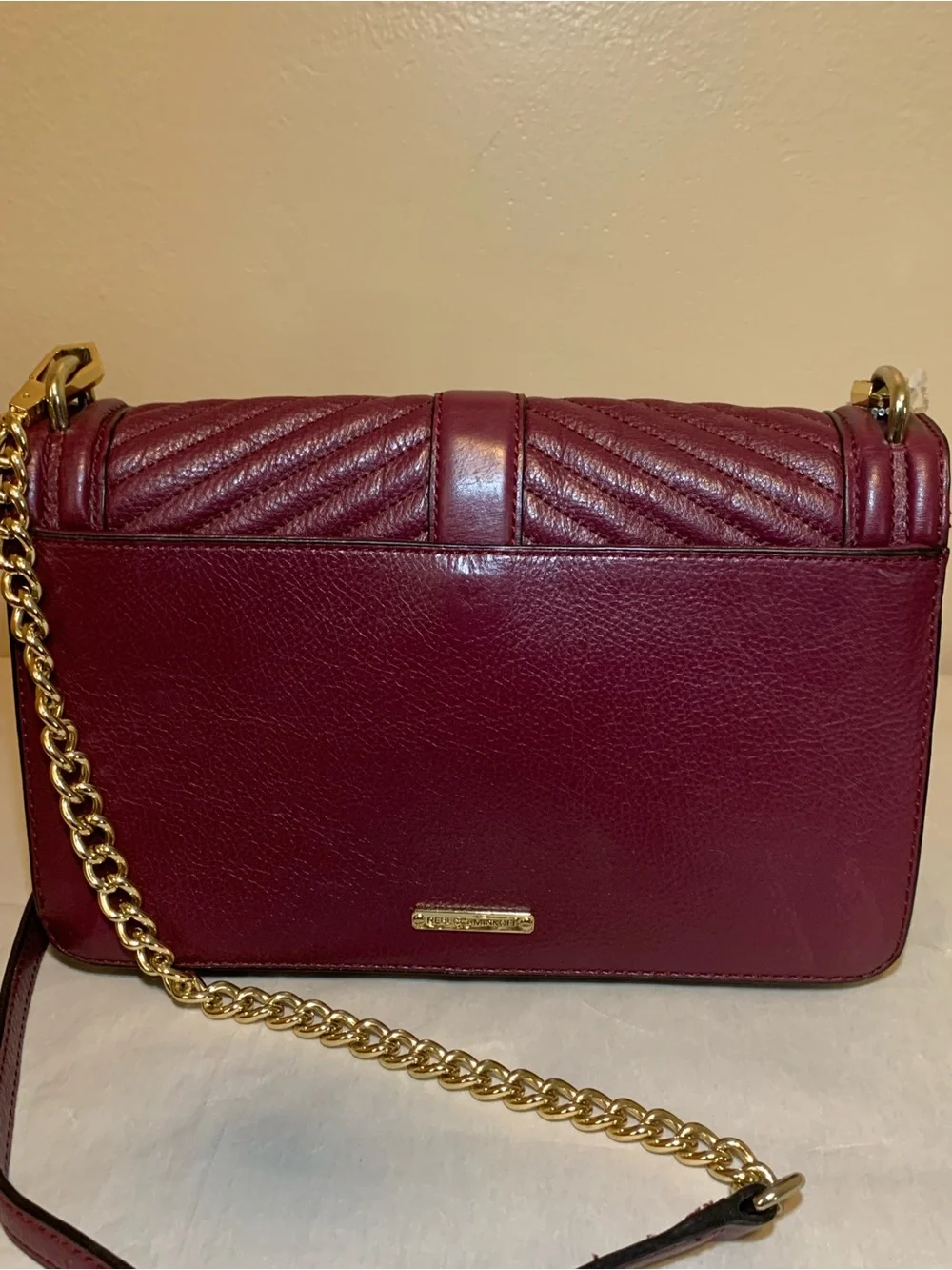 Rebecca Minkoff Love Quilted Leather Crossbody in Merlot